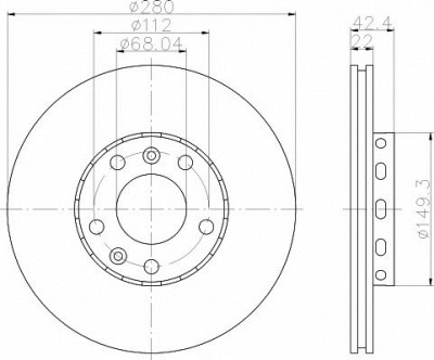 HELLA PAGID 8dd355113321 -  Тормозной диск